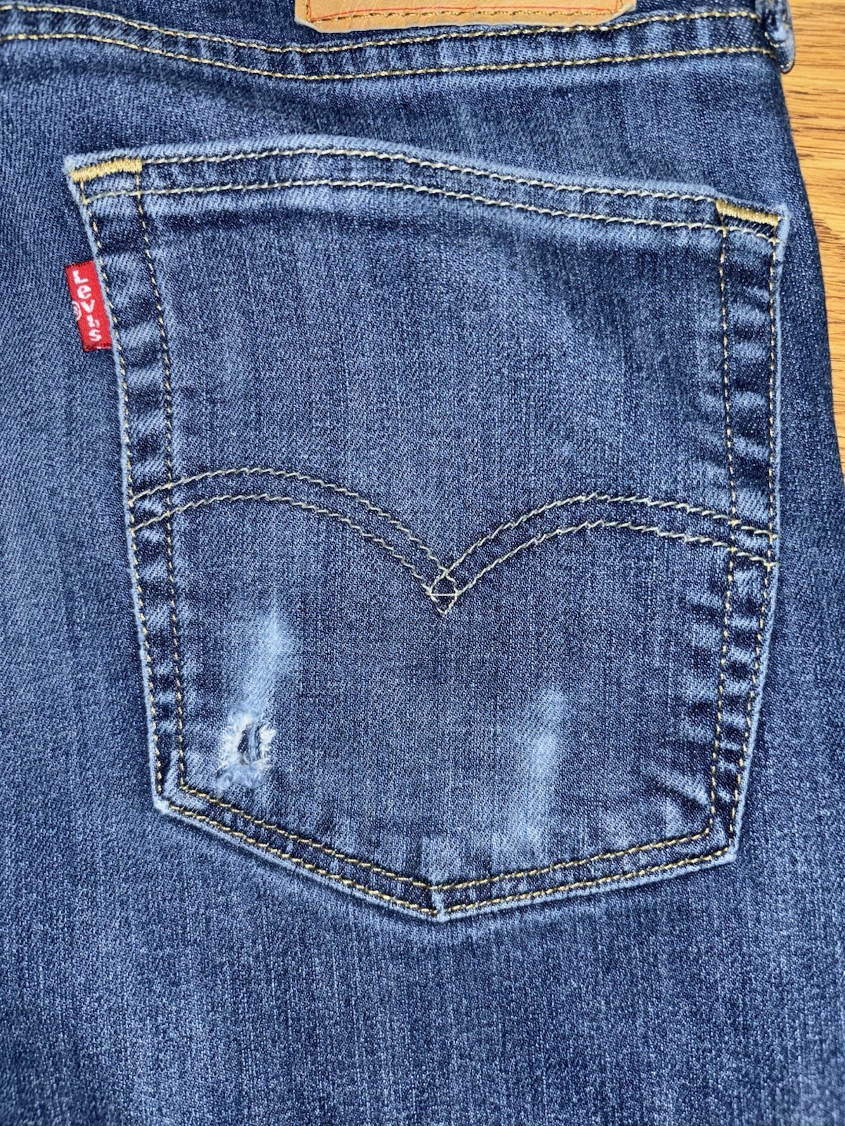 Levi’s 513 Selvedge Slim Straight Leg Jeans Men’s Size 33×31 Medium Wash Denim