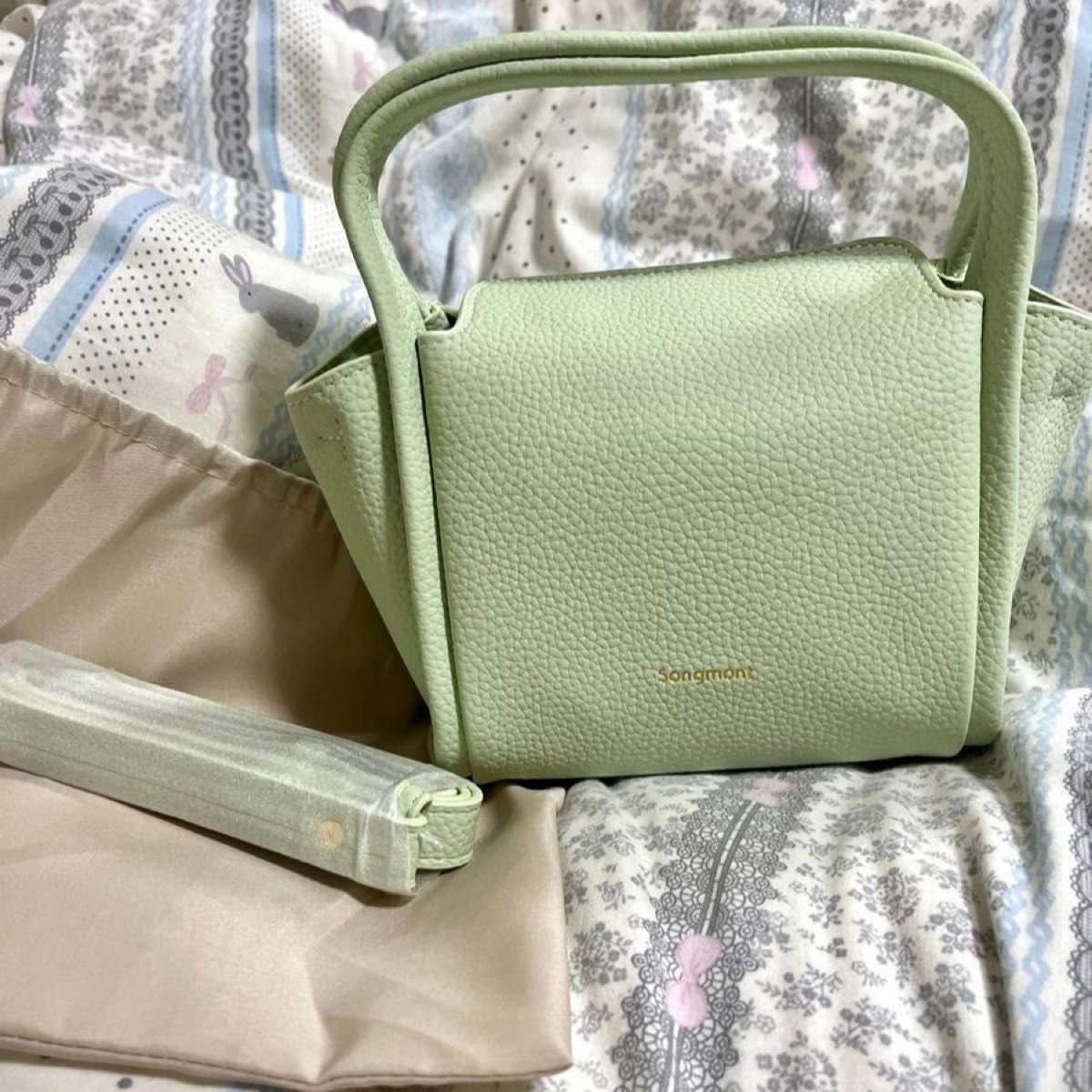 Songmont Satchel Handbag Crossbody Bag Purse w/Shoulder Strap in Green