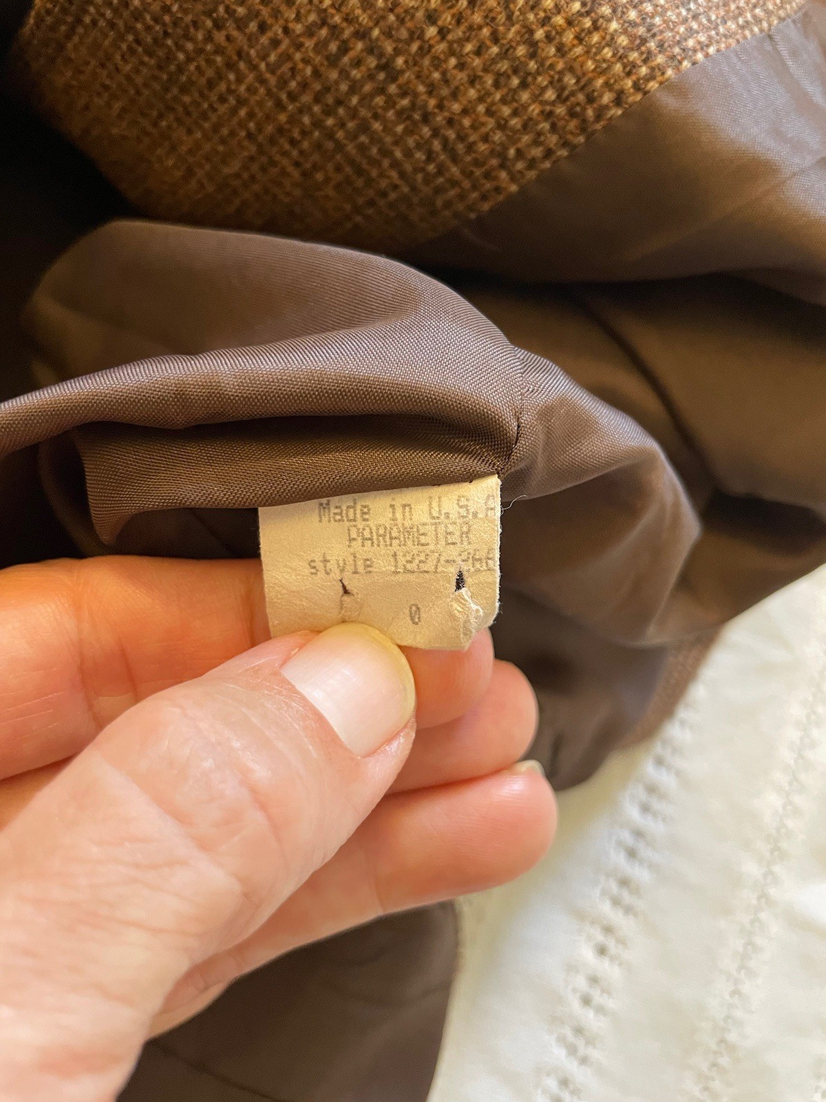 VTG Parameter 100% Virgin Wool Brown Pea Coat With Wooden Buttons. 0. USA Made.
