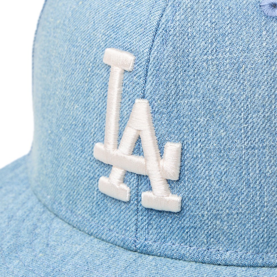 New Era 59FIFTY Distressed Denim Cap Side Patch LA Los Angeles Dodgers 14745174