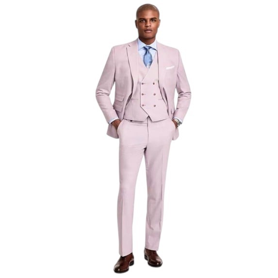 Tayion Mens Regular fit Suit Jacket Blazer 50 R Pink Plaid