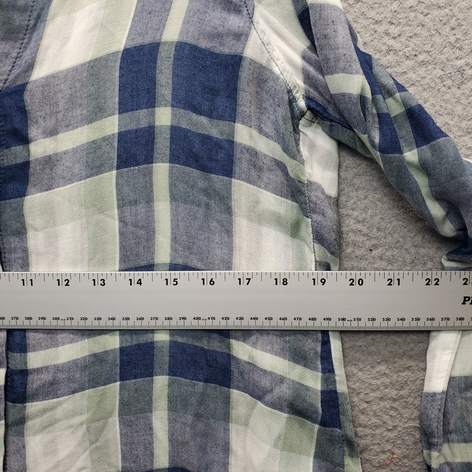 Bella Dahl Shirt Womens Small Multi Plaid Casual High Low Collared Button Up