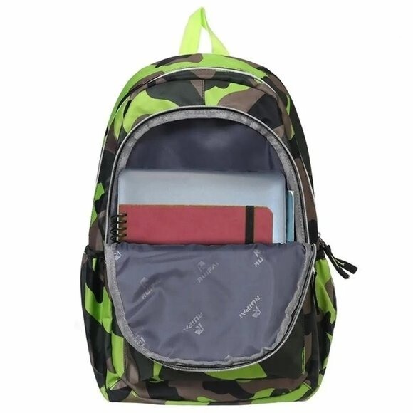 New Camouflage 19-Inch Student School Book Bag & kids Sports Backpack Green Camo