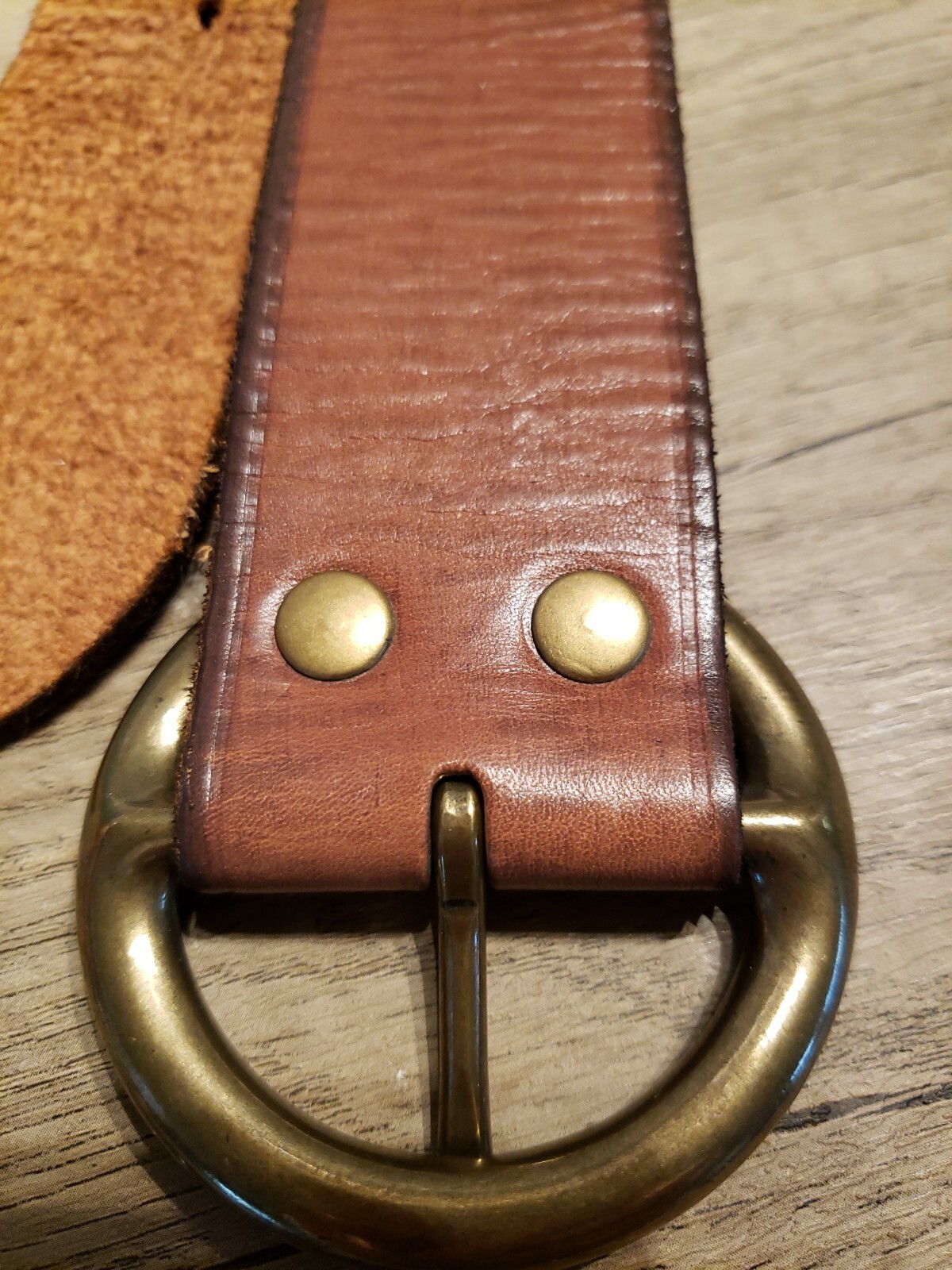 Mossimo Supply Co Genuine Leather Belt 2-Tone Brown Tooled Braided Women30/75cm.