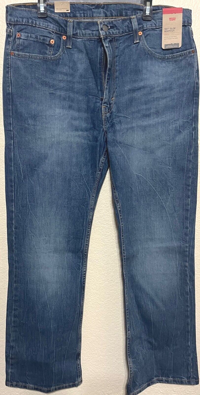 NWT MEN LEVI’S 527 0470 SLIM BOOTCUT STRETCH BELOW WAIST BLUE JEANS PANT DENIM