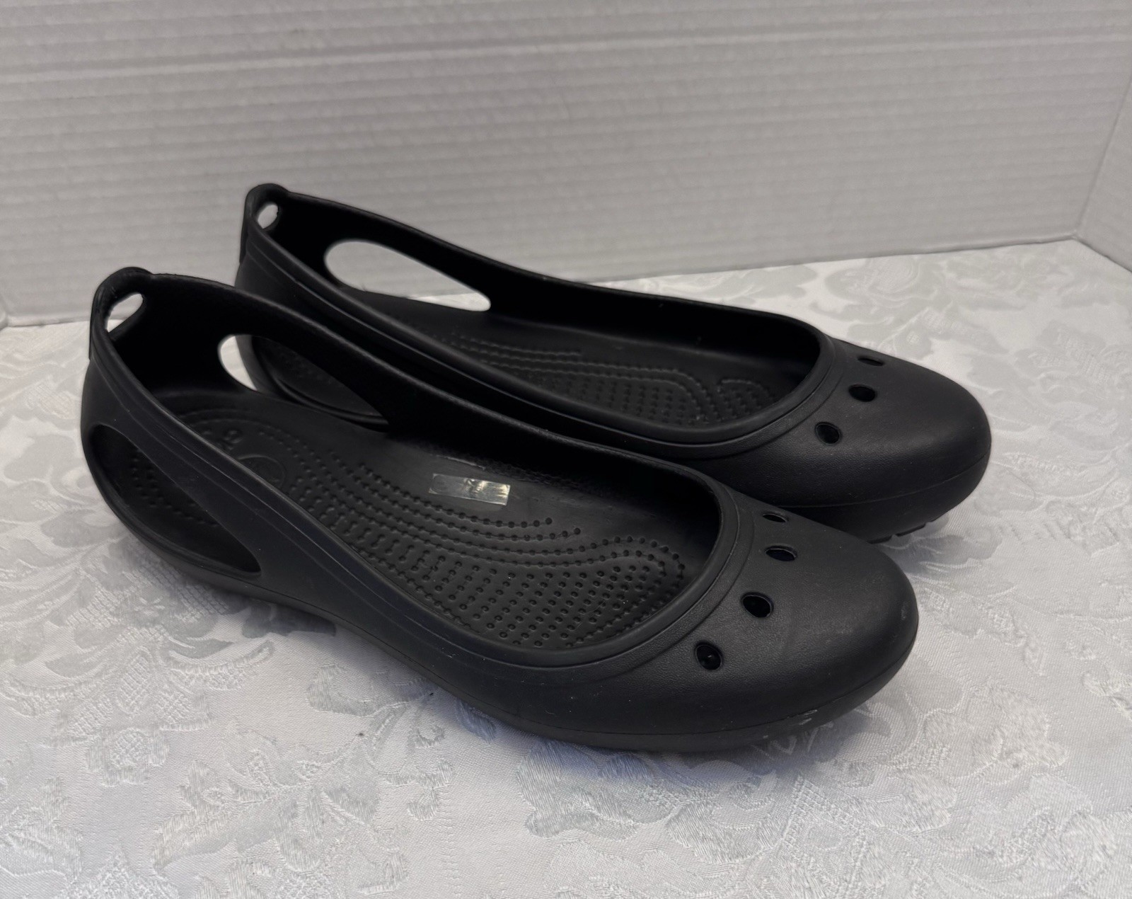 Crocs Kadee Ballet Women’s 9 Black Flats Crocs Lock Non Slip Comfort Shoe