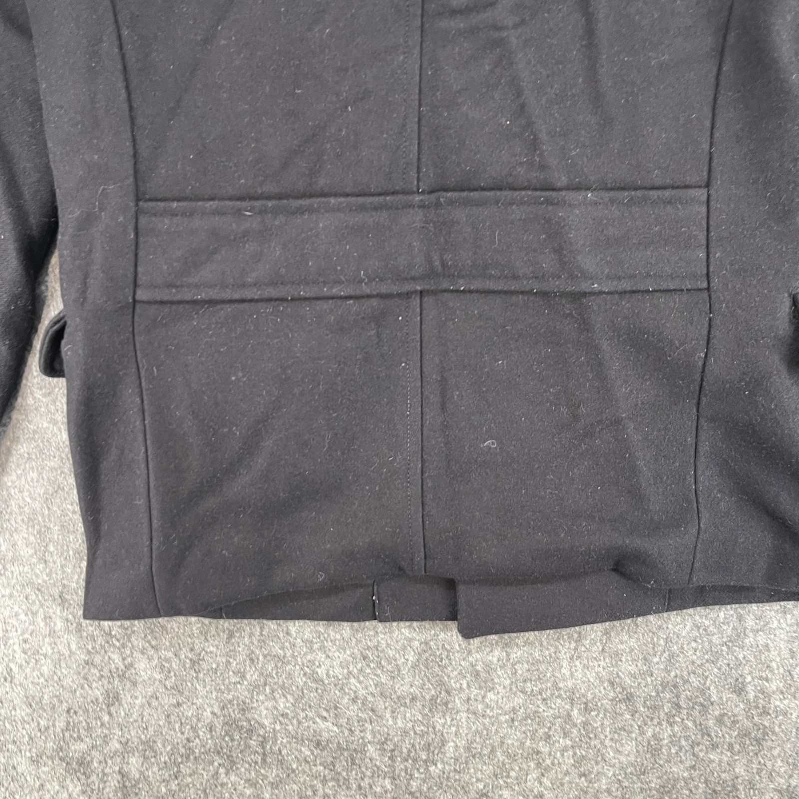 AllSaints Jacket Mens 38 Peacoat Black Wool Blend Italian
