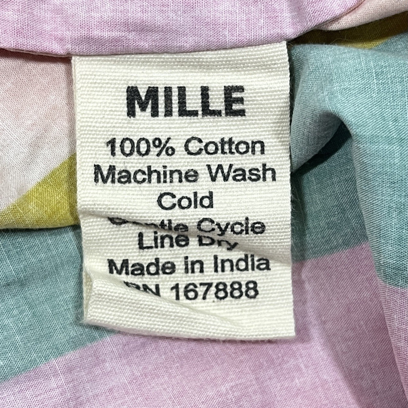 Mille Anthropologie Caro Rainbow Top Womens L 100% Cotton Smocking Crop Swing