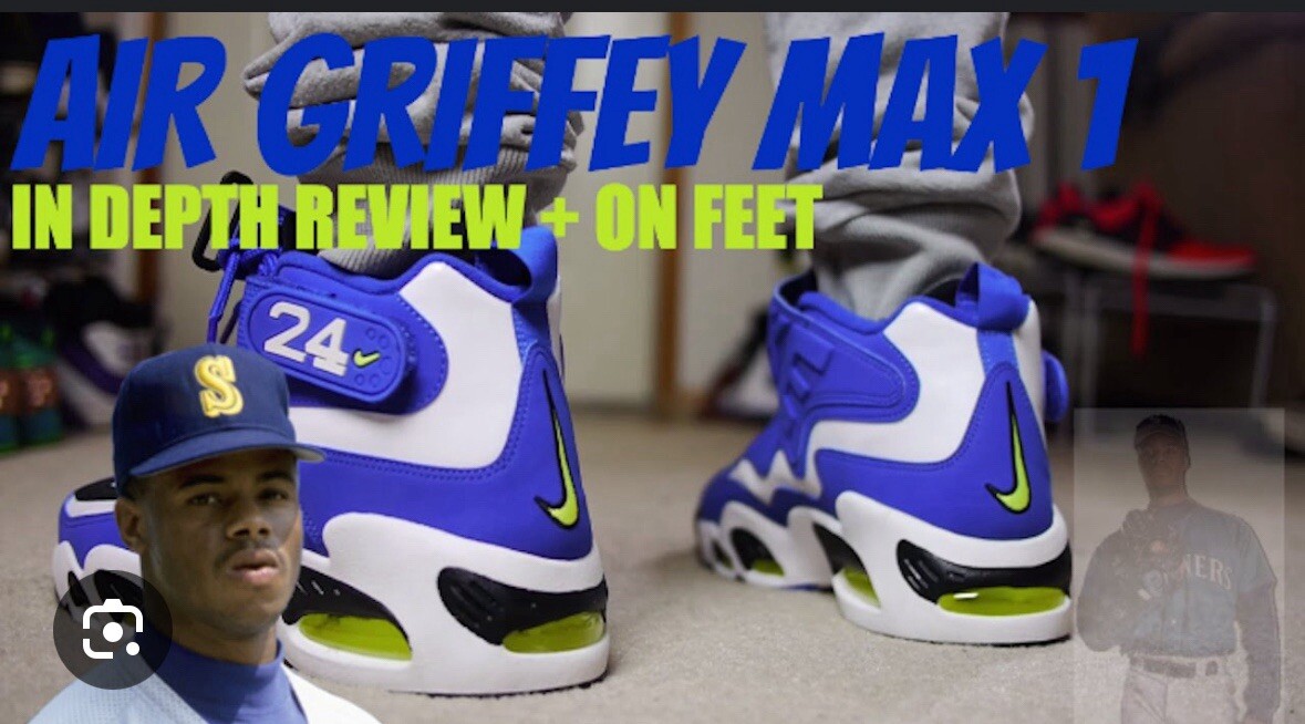 New 10.5 Nike Air Griffey Max 1 Varsity Royal Volt Sneakers 2021 DJ5161-400 Men