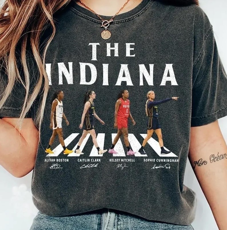 Indiana Fever Abbey Road Shirt, Caitlin Clark Aliyah Boston Kelsey Mitchell Soph