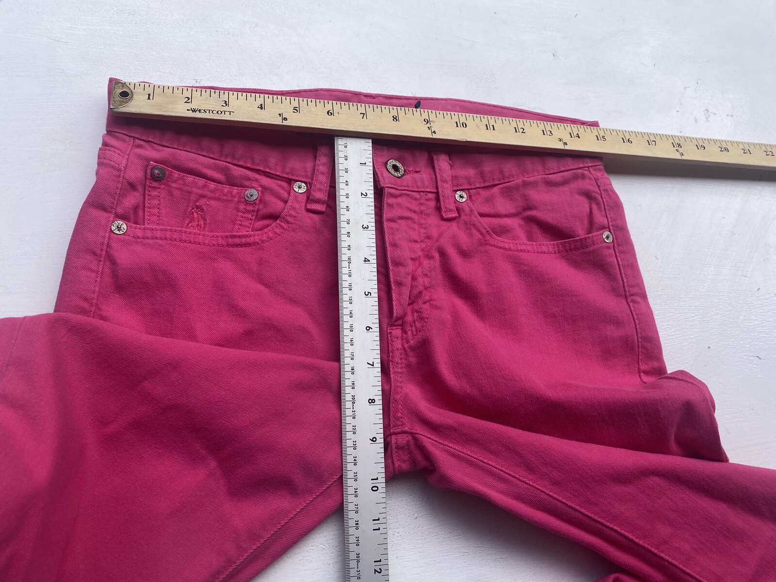 Women’s Ralph Lauren Sport Cotton Blend Pink Jeans 28 Waist 32 X 31