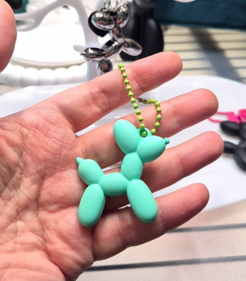 Mint Balloon Dog Bag Keychain – Bag Charm – Resin Pendant