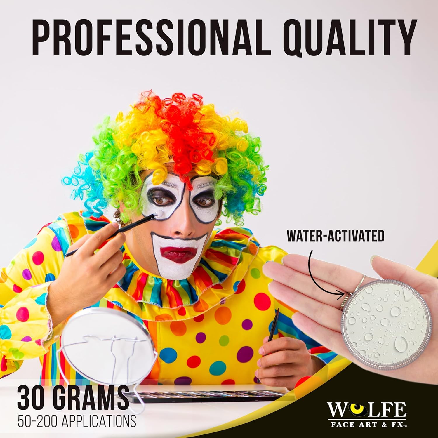 Wolfe F/X Essential Colors Face Paint – White (30 Gm)