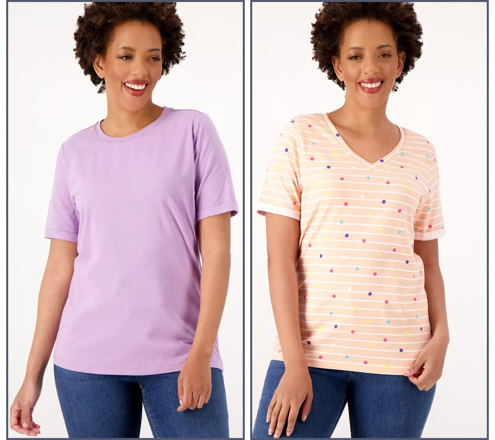 Sport Savvy Jersey Set of 2 Short Sleeve Shirt Petal Purple XXS New
