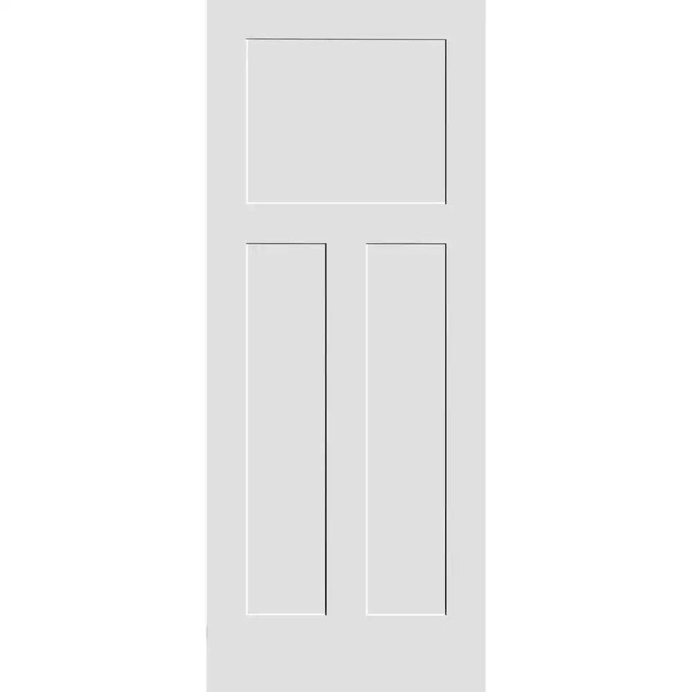 CODEL Doors Shaker Interior Doors 34-in x 80-in White 3-panel Smooth Solid|27459
