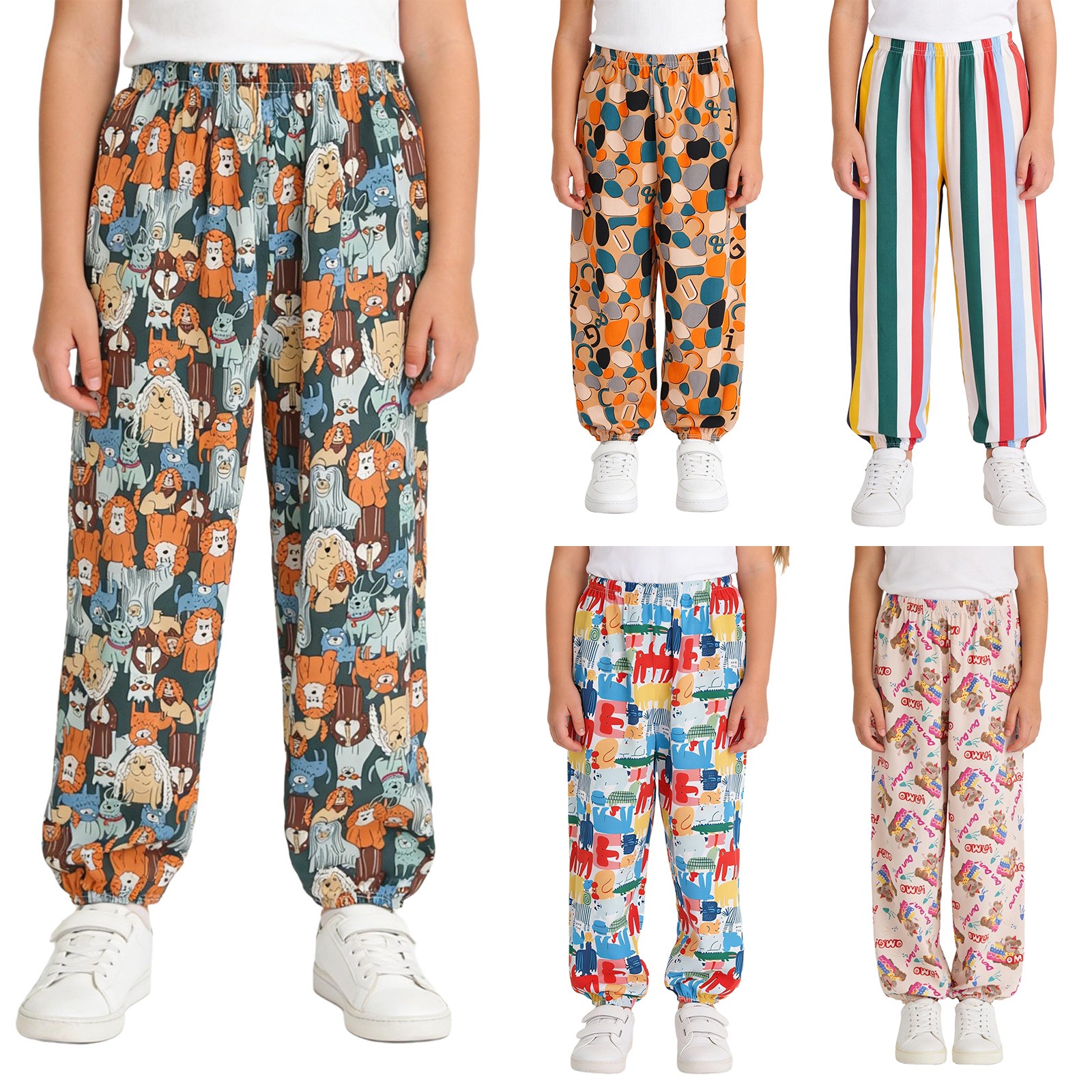 Unisex Kids Bloomers Walking Trousers Family Pants Park Casual Daily Wear Home