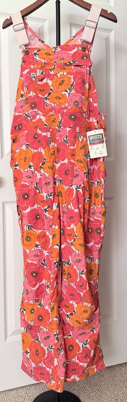 BRAND NEW M x 29 POPPY Duluth Trading Heirloom Gardening Bib Overalls SOLD OUT!