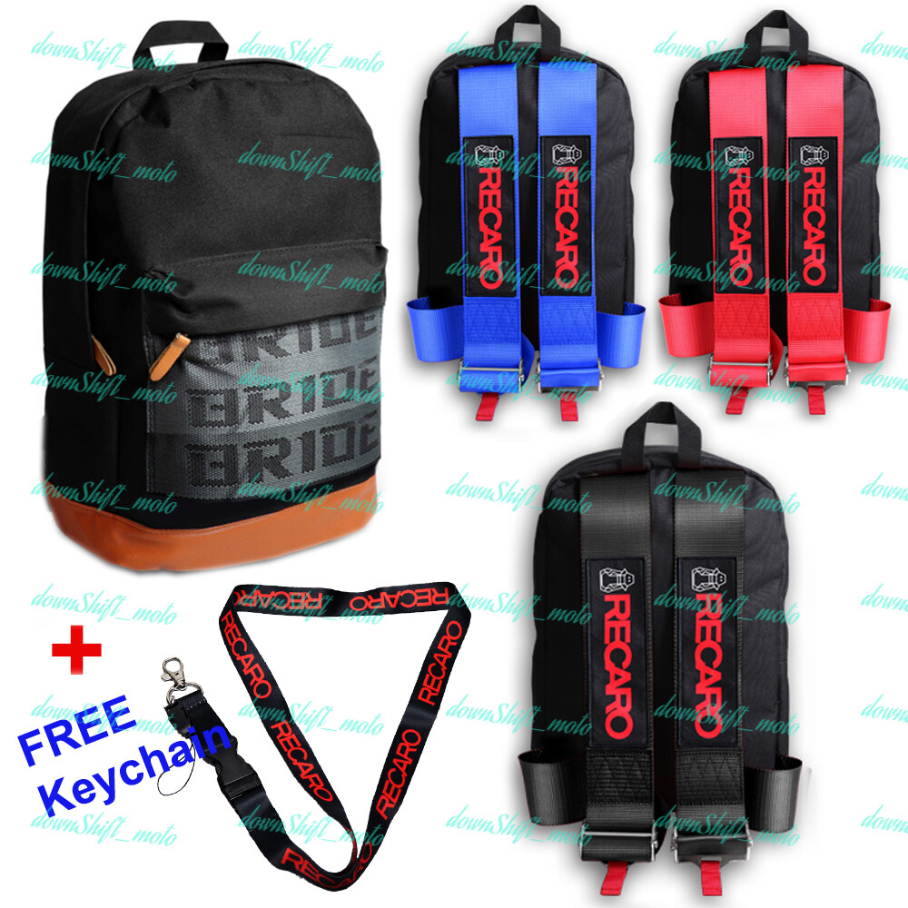 JDM RECARO Racing Harness Adjustable Shoulder Straps JDM Bride Racing Backpack