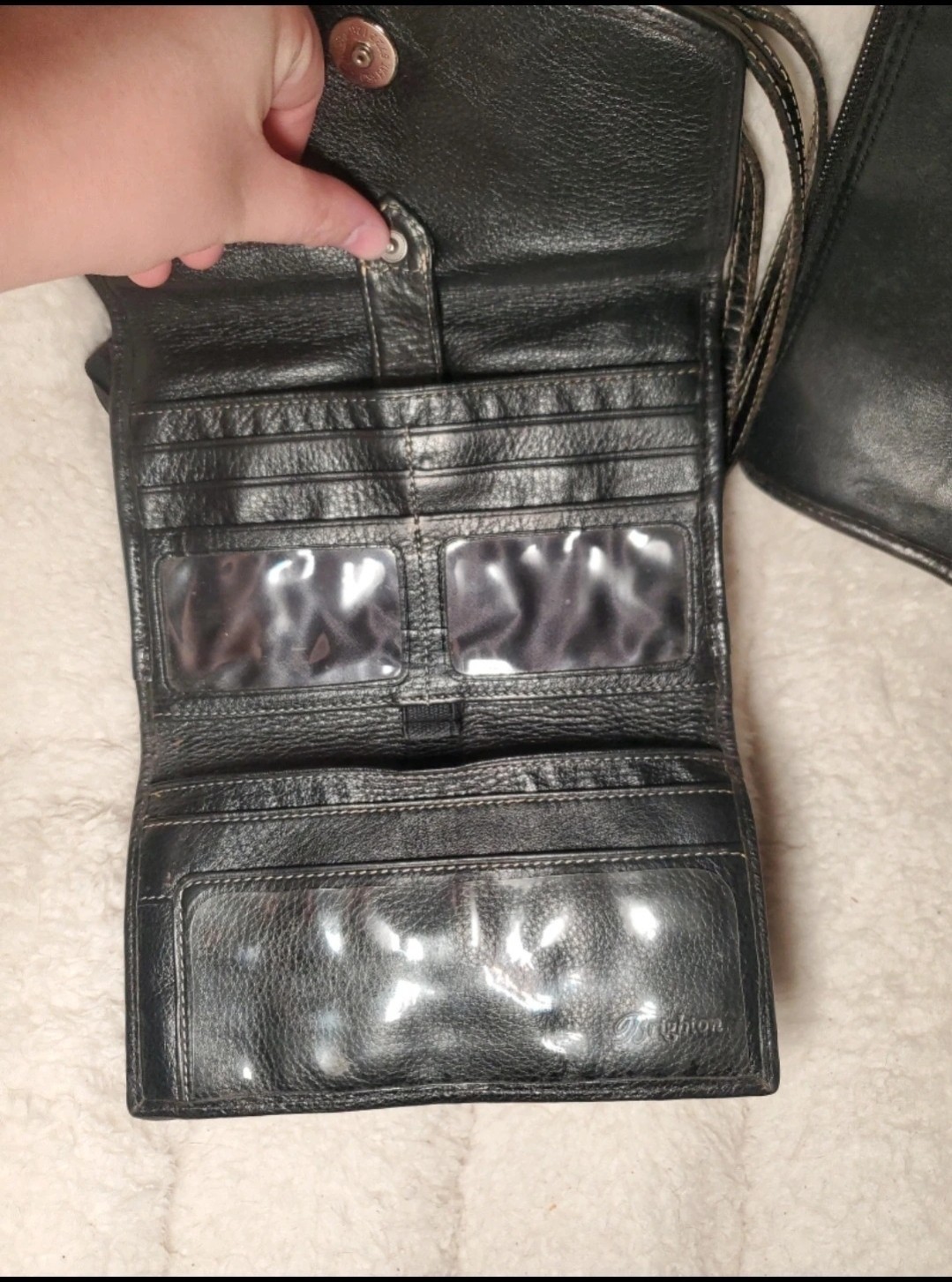 Vintage Brighton One World & Hudson Alt Goth Biker Crossbody Croc Purse Bag s