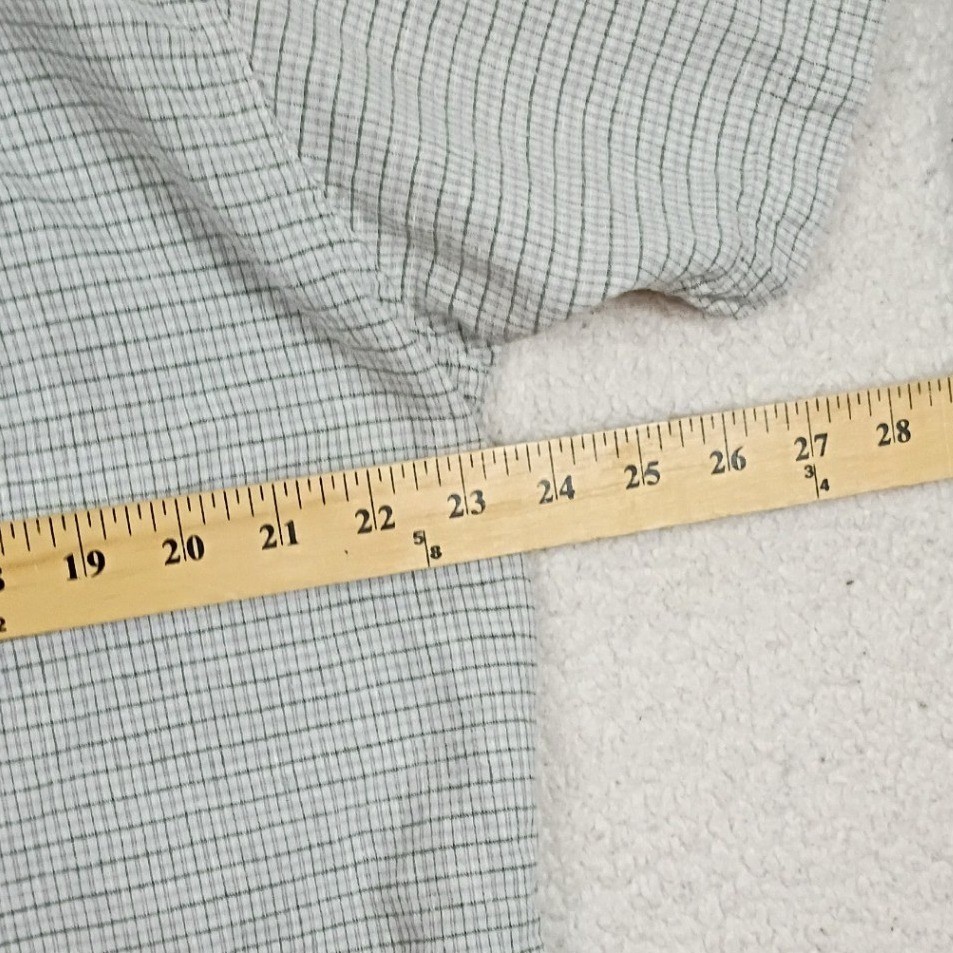Patagonia Worn Wear Shirt Mens XL Grey Hemp Organic Cotton Grid Short Sleeve