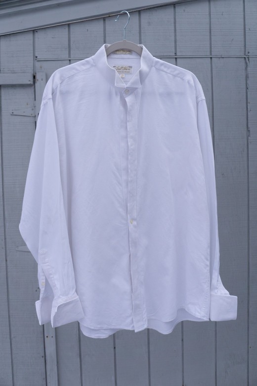Bill Blass Eveningwear 17.5 34/35 White Tuxedo Shirt Pima Cotton French Cuffs