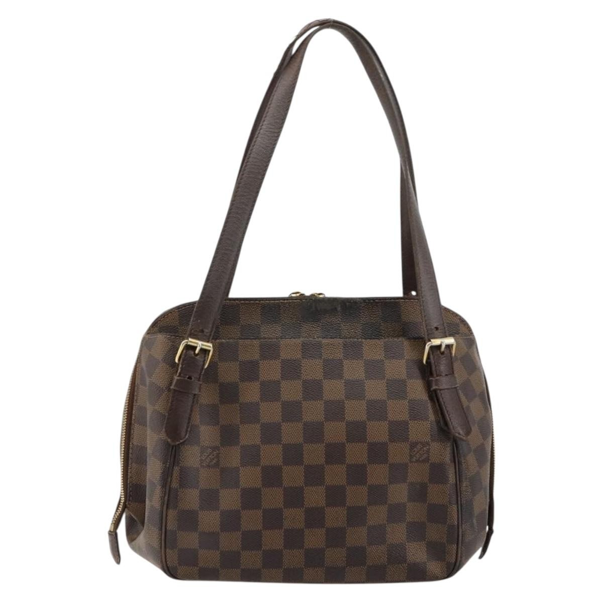 LOUIS VUITTON Damier Ebene Belem MM Hand Bag N51174 LV Auth BA12741
