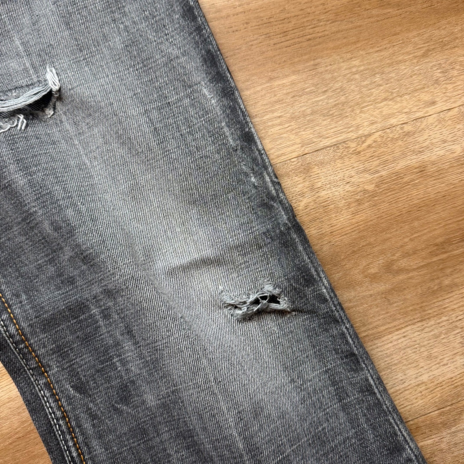 Diesel Zatiny Jeans Men 29×32 Grey Distressed Bootcut Denim Charcoal Punk 008C6