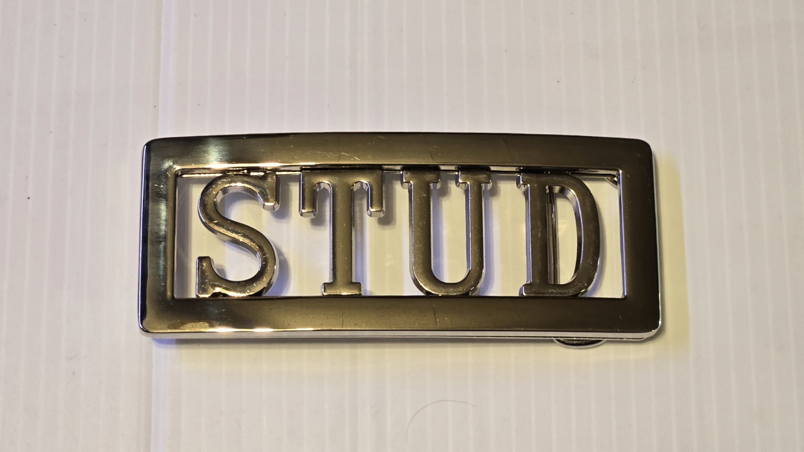 STUD Custom Personalized Name Belt Buckle -Put your name or word on Buckle