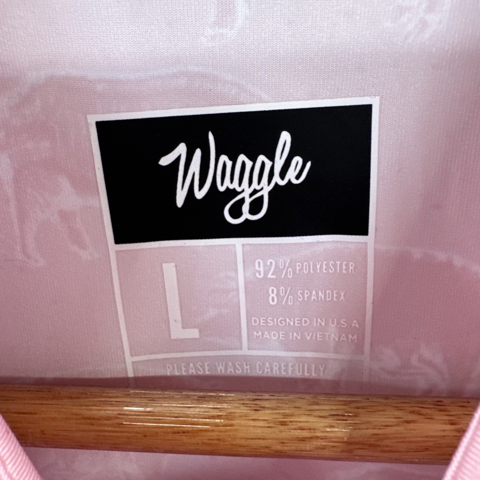 Waggle Polo Shirt Mens Large Pink Hog Heaven Pigs Golf Stretch Outdoor NWI