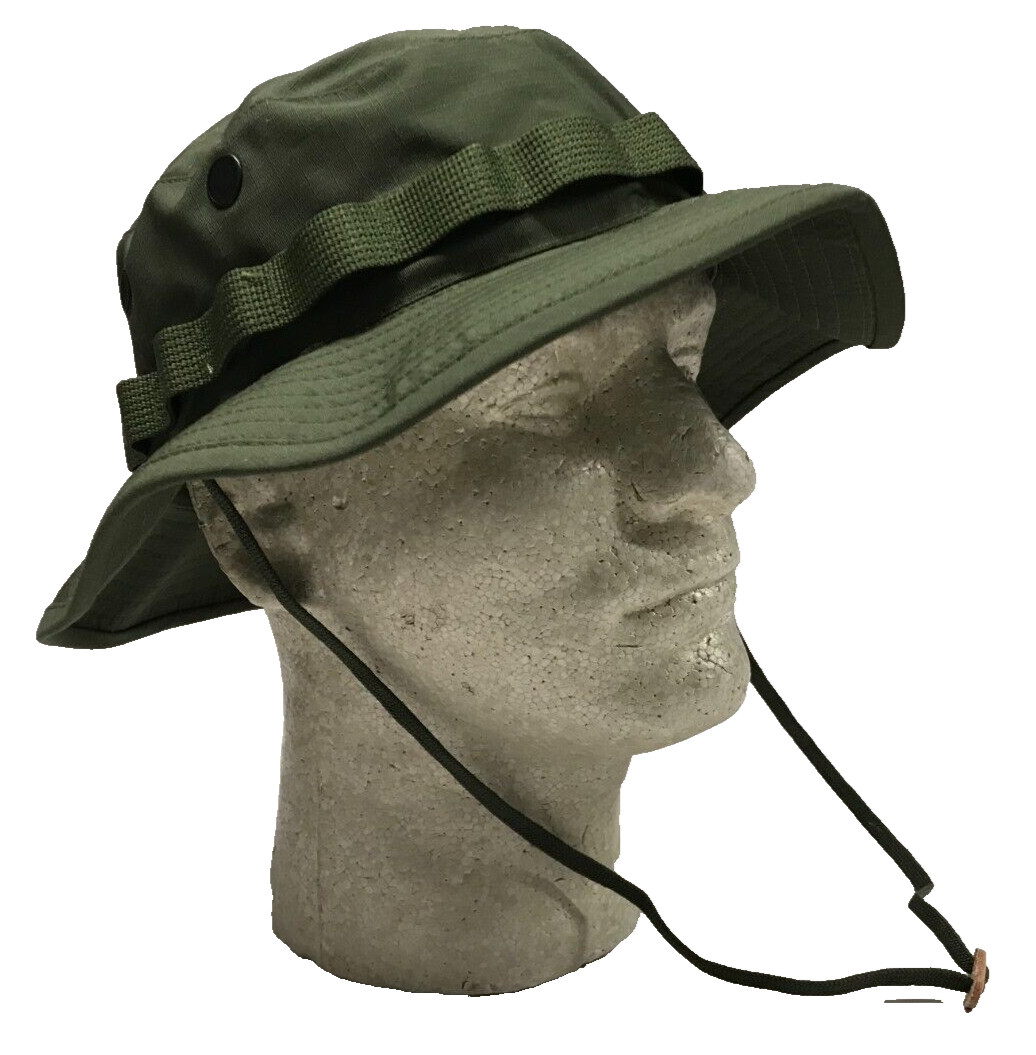 Hot Weather Type II Sun Hat Boonie NyCo OD MILSPEC Size 7 – 7 3/4
