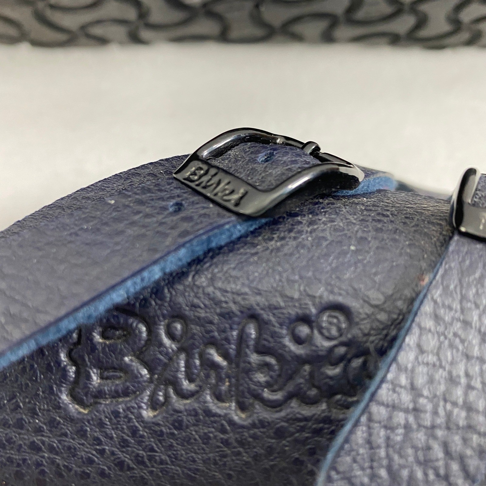Birkenstock Birki’s Clogs W 9 / M 7 Maria Navy Blue Pebble Double Buckle Leather