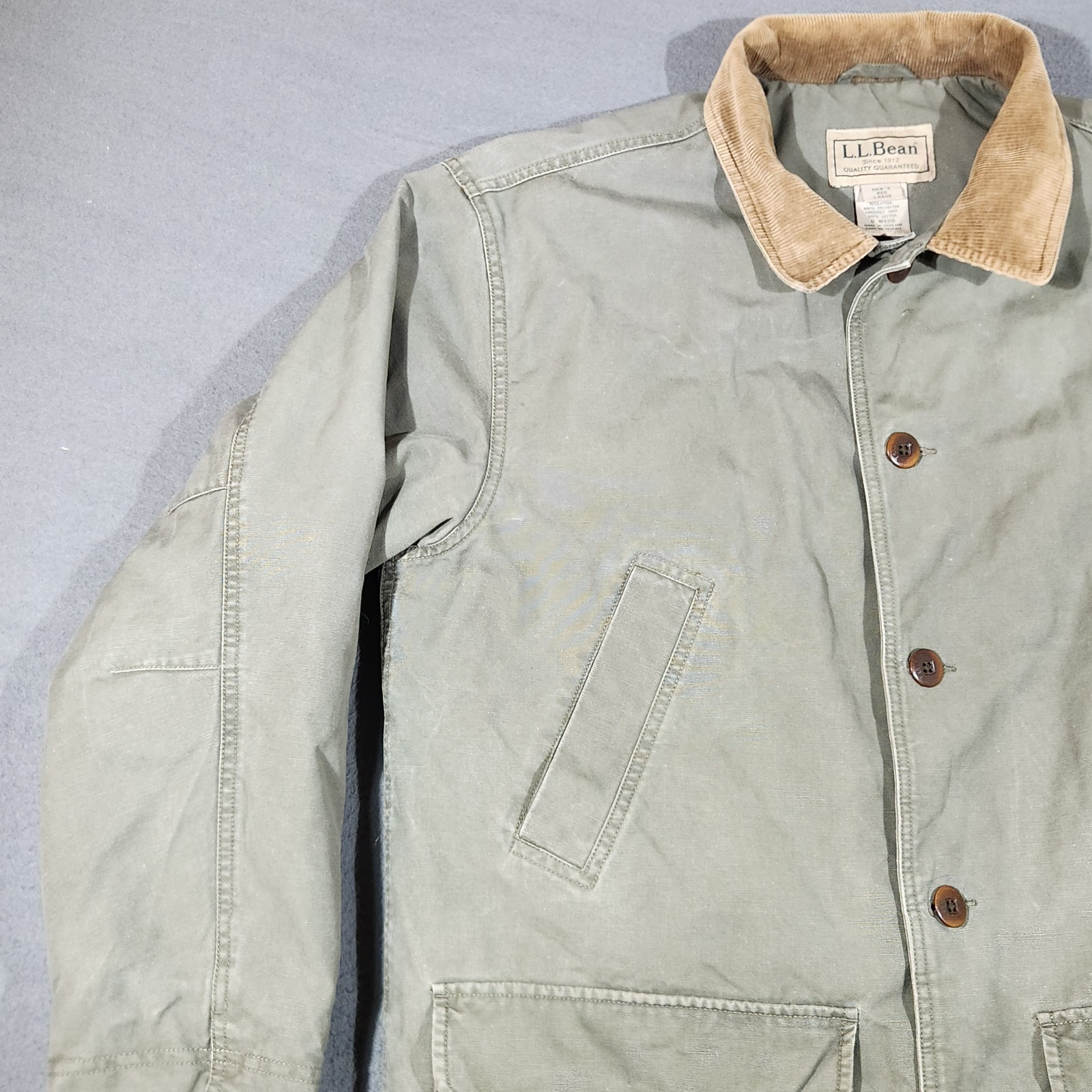 LL Bean Barn Chore Jacket 0 WY20 Field Coat Thinsulate Quilted Lining Men’s L
