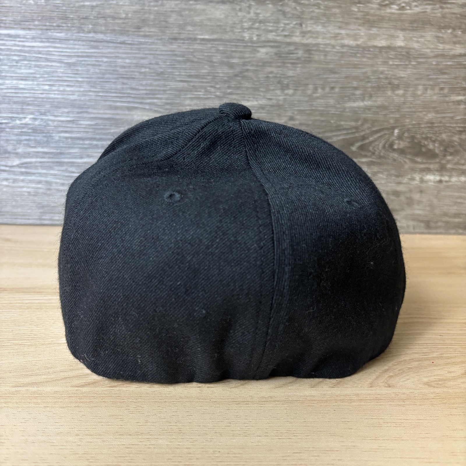 Troll Co Clothing Hat Cap Fitted Mens L-XL Black Patch Support Blue Collar SBC