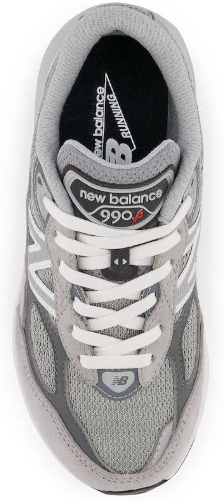 New Balance Boy’s 990 V6 Lace-up Sneaker, Grey/Silver, 13.5 X-Wide Little Kid –