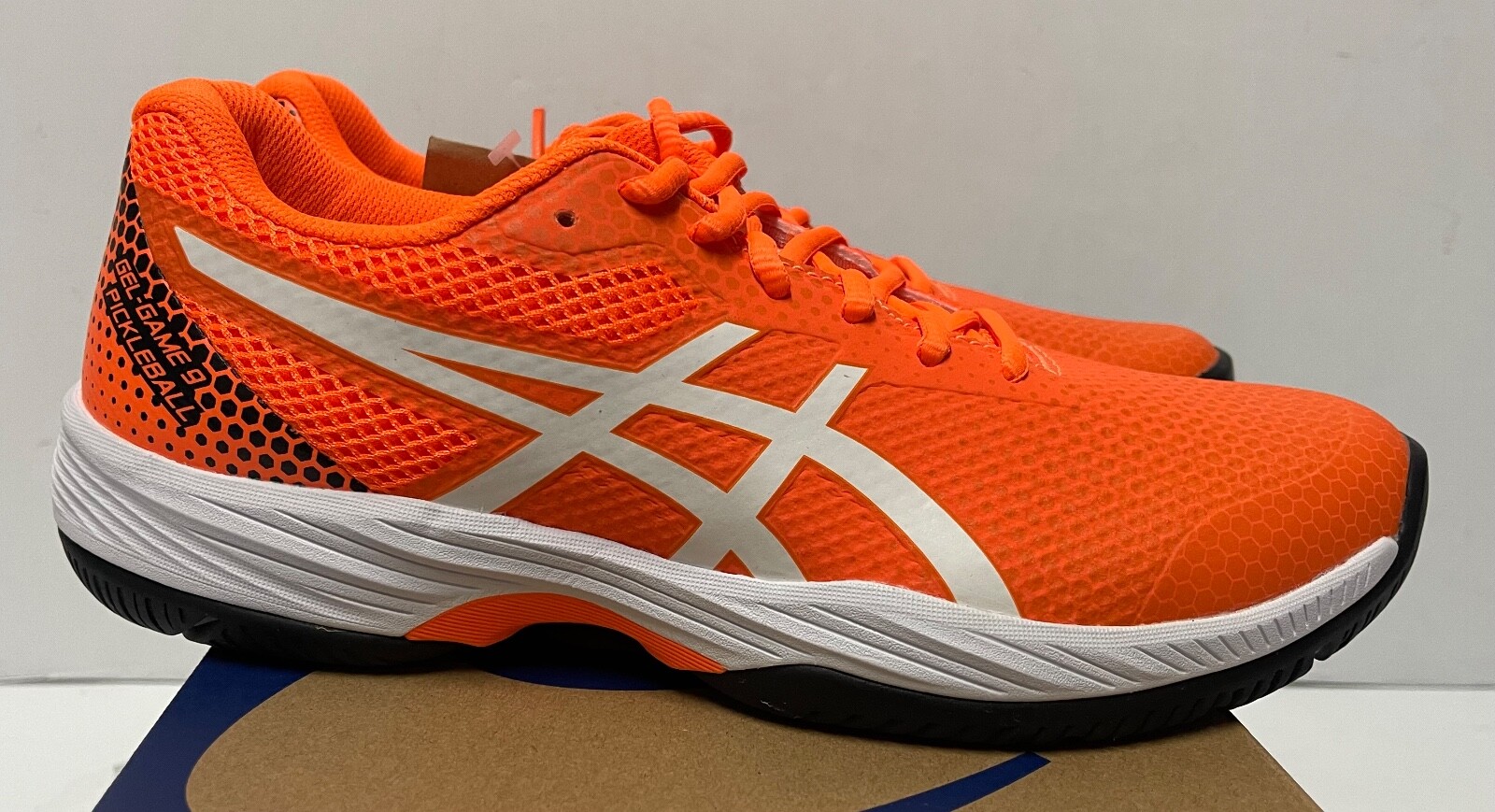 Asics Gel Game 9 Pickleball Shoes Sneakers Shocking Orange SIZE 7 1041A416-800