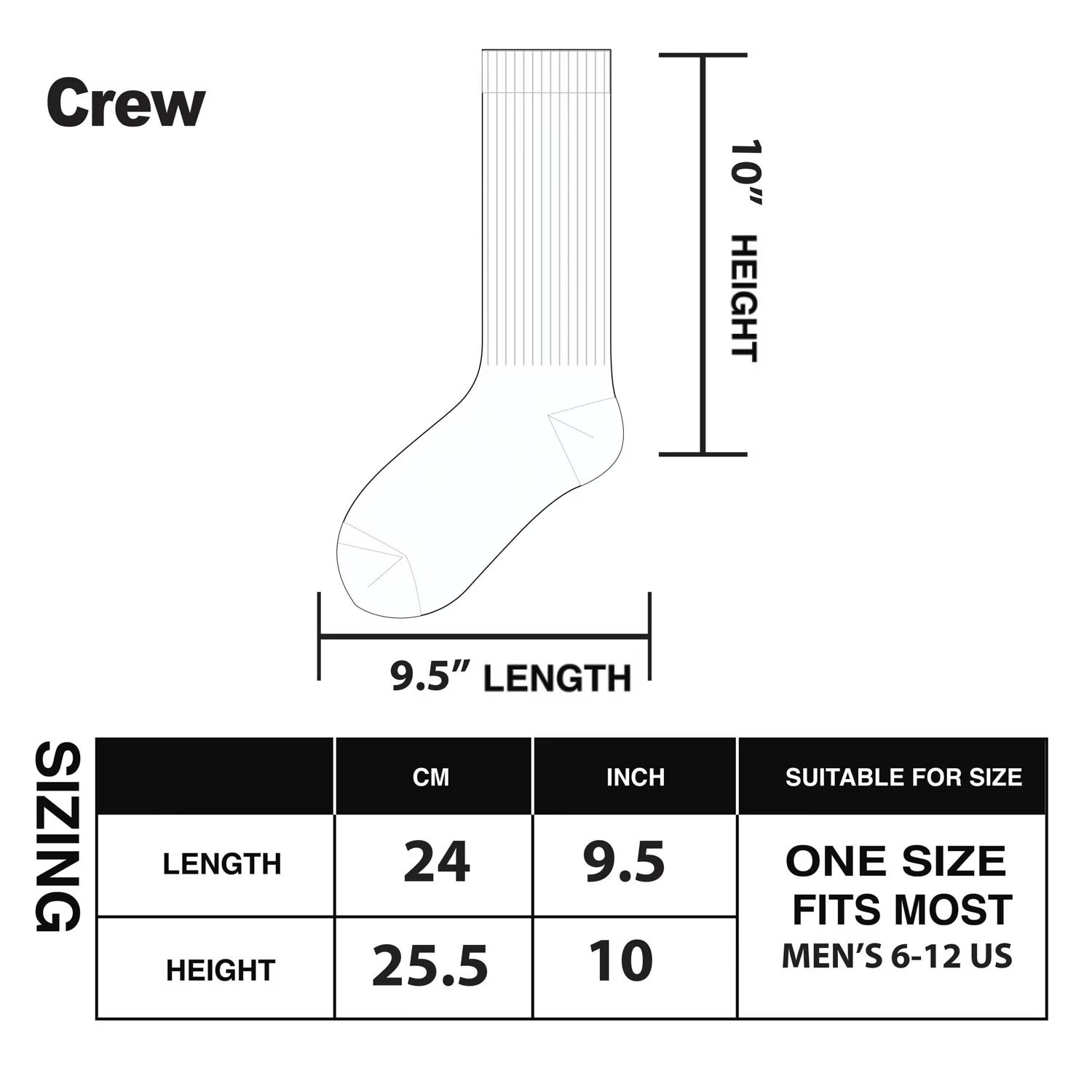 Member’s Mark Sport Crew Socks 10 Pack Athletic Comfort Cotton Blend Unisex.