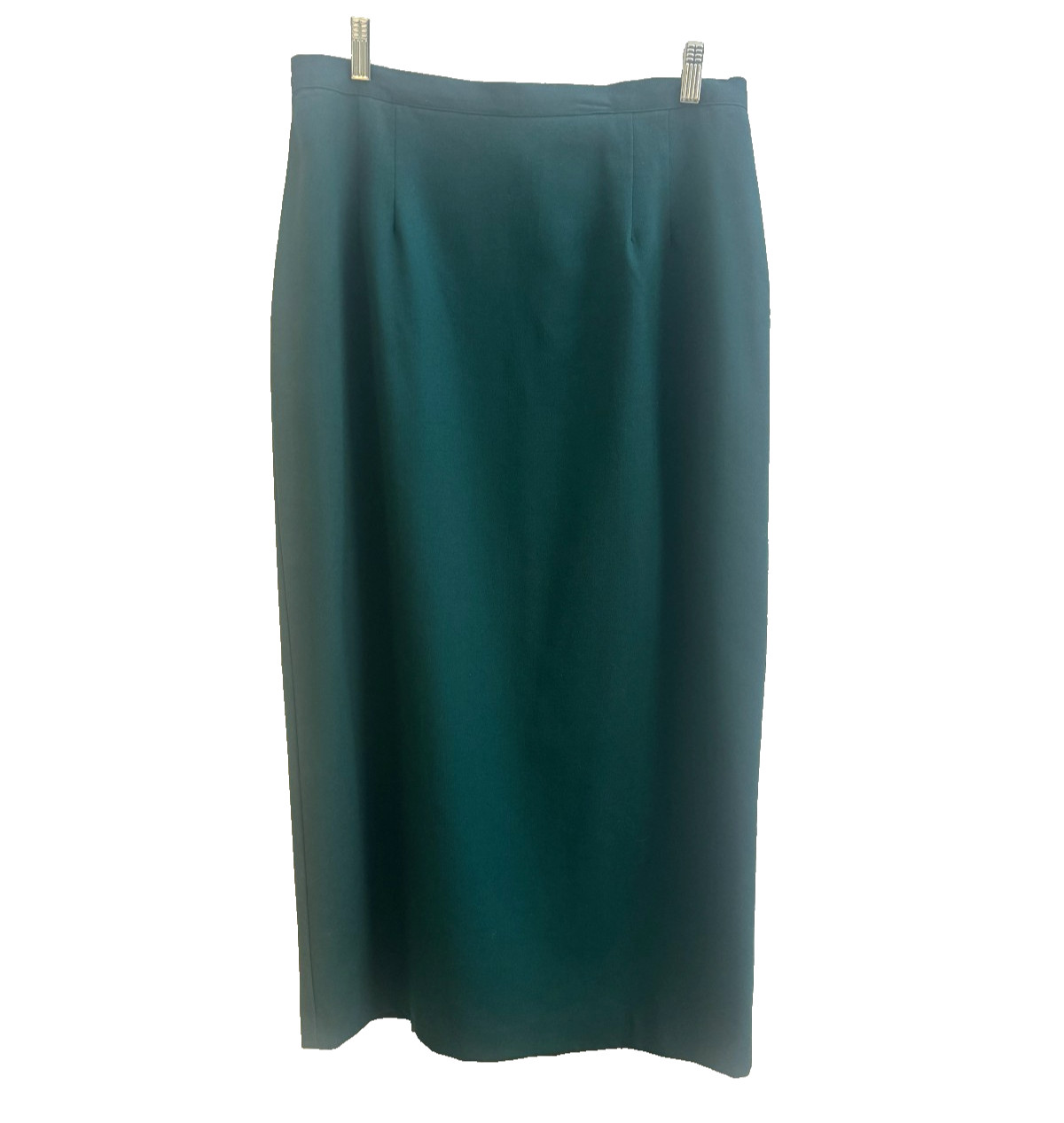 Vintage Easy Pieces New York Wool Long Skirt Women 12 14 Emerald Green Lined