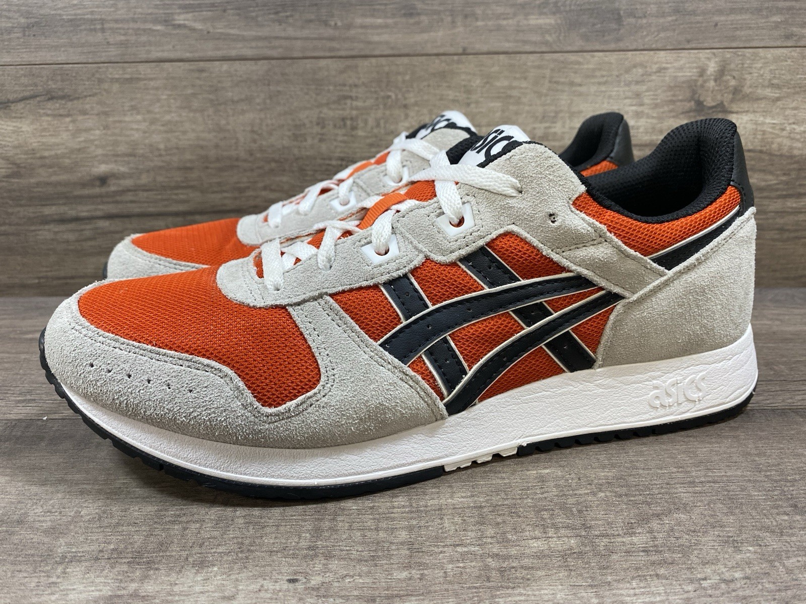 Asics Lyte Classic Shoes Sneakers Gray Orange 1201A477 Mens Size 9.5