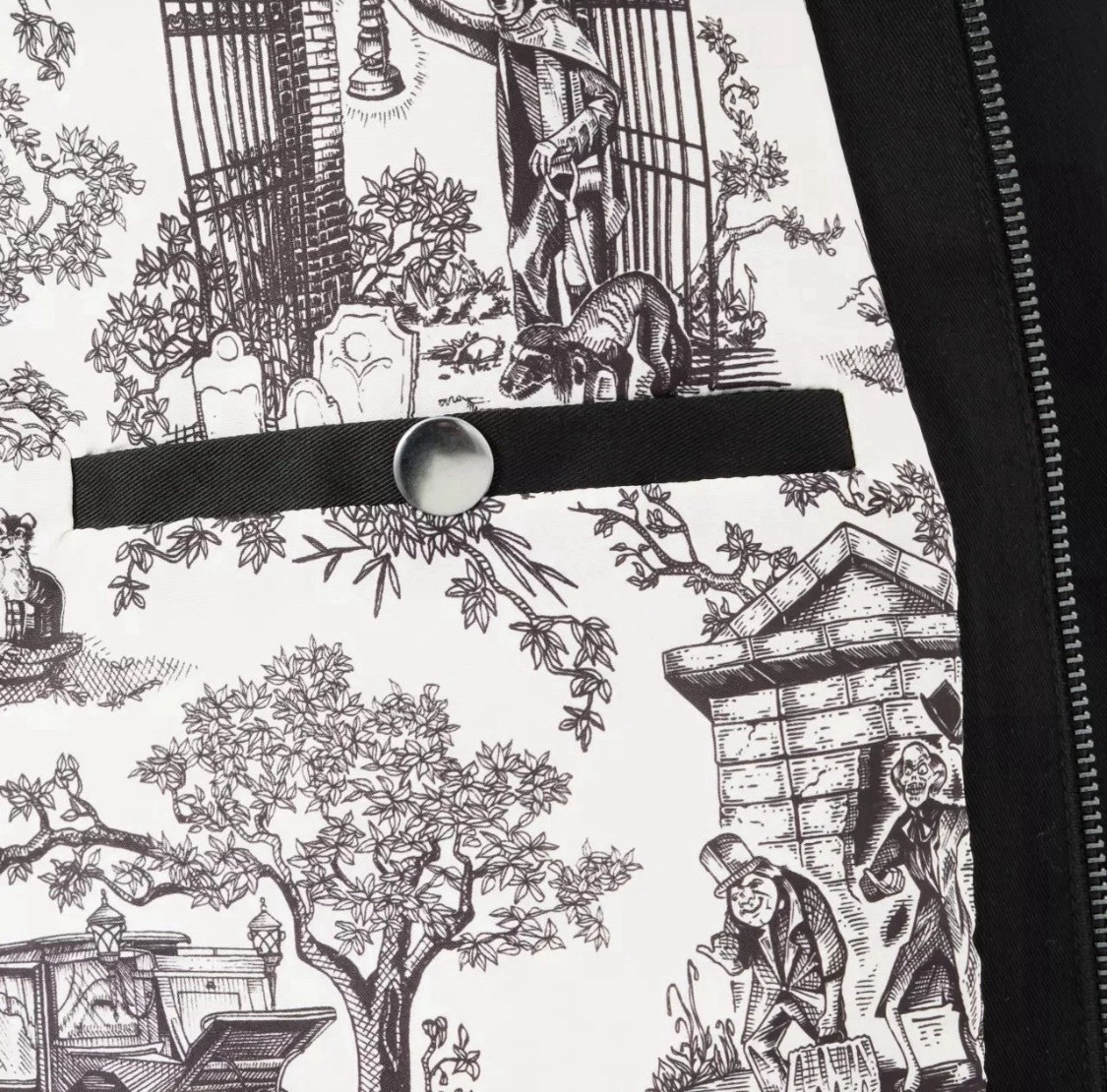 Disney Parks The Haunted Mansion Men’s Black Woven Jacket – XL – NEW