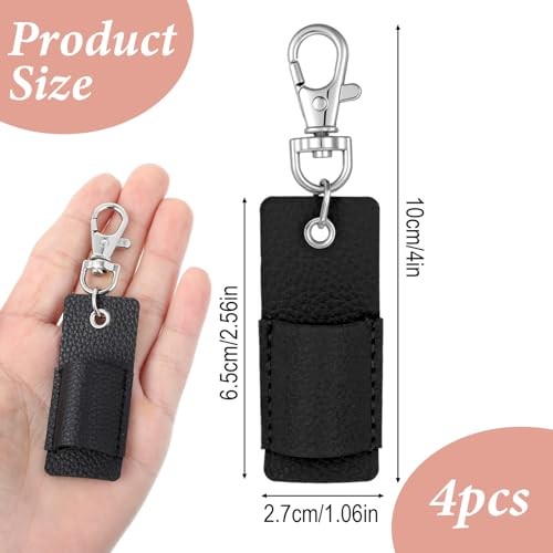 4 Pcs Pen Holder for Lanyard, Lanyard Pen Holder Black, White, Beige, Pink