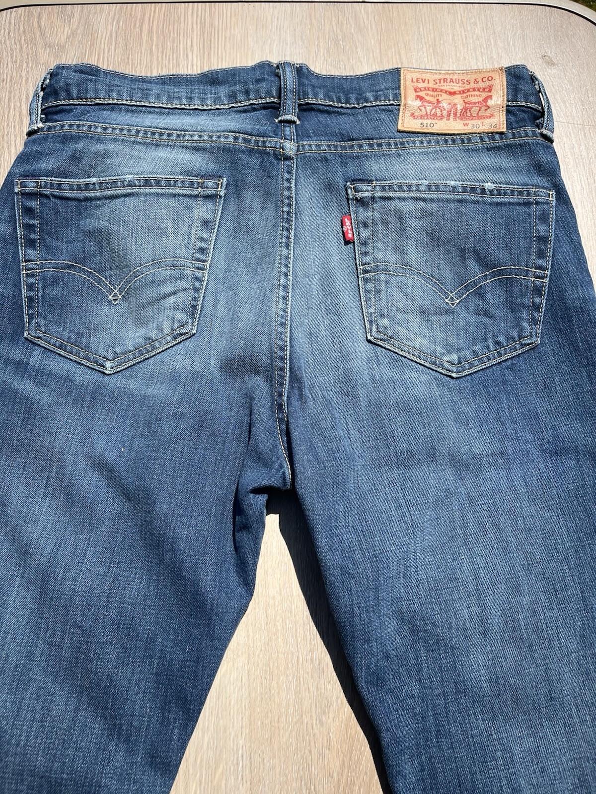 Levi’s 510 Men’s Slim Skinny Blue Medium Wash Denim Jeans W30 L34