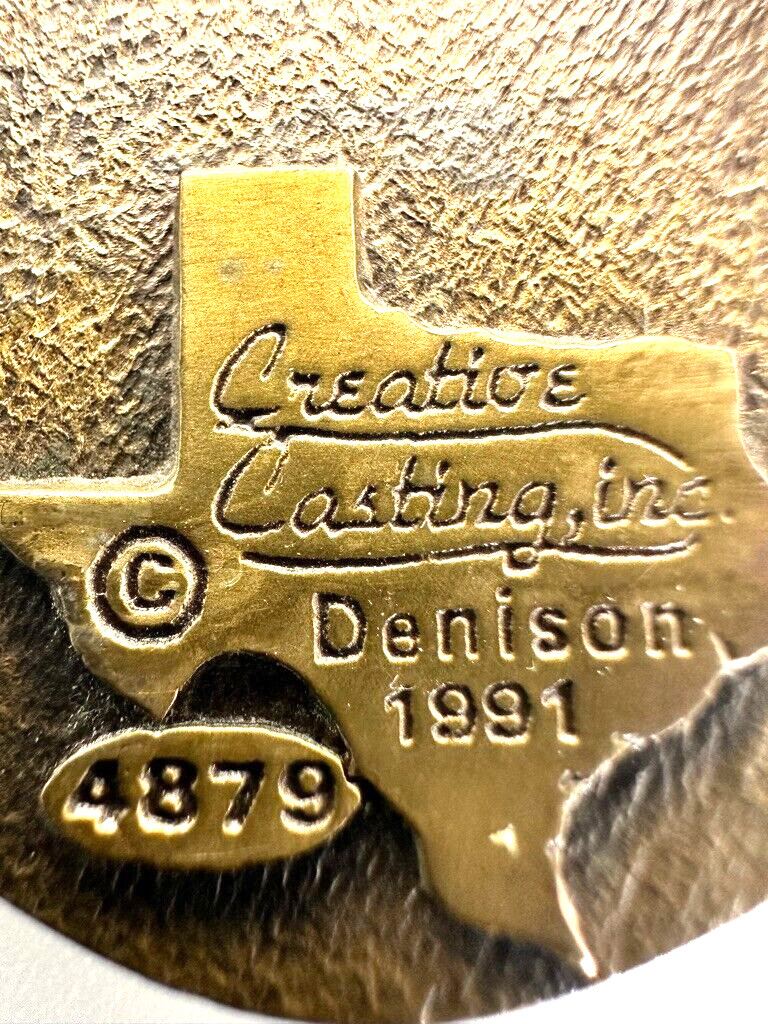 Commissioners Brass Belt Buckle Midfield Terminal Safety Award 1991 VTG