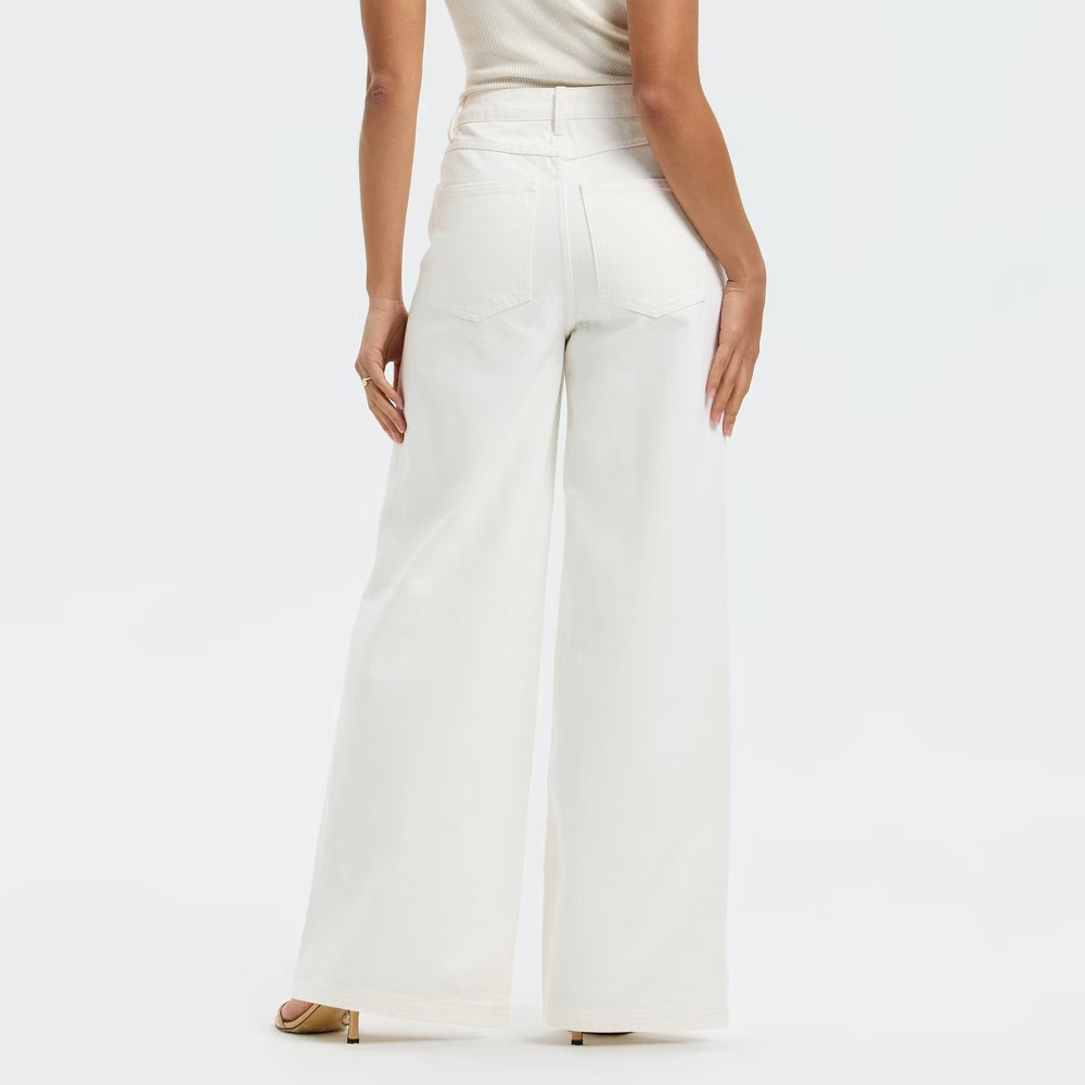 Women Wide Leg Denim Pants – A New Day
