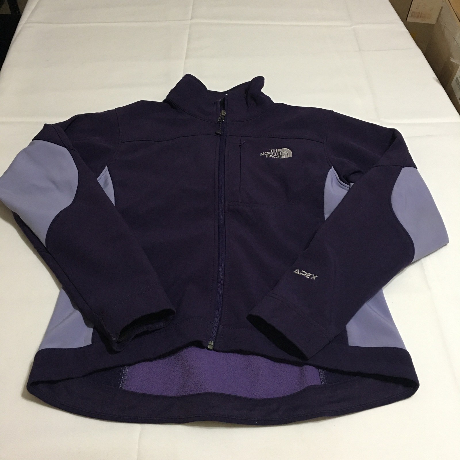 The North Face Apex Softshell Jacket Women Small Purple Full Zip APEX Bionic