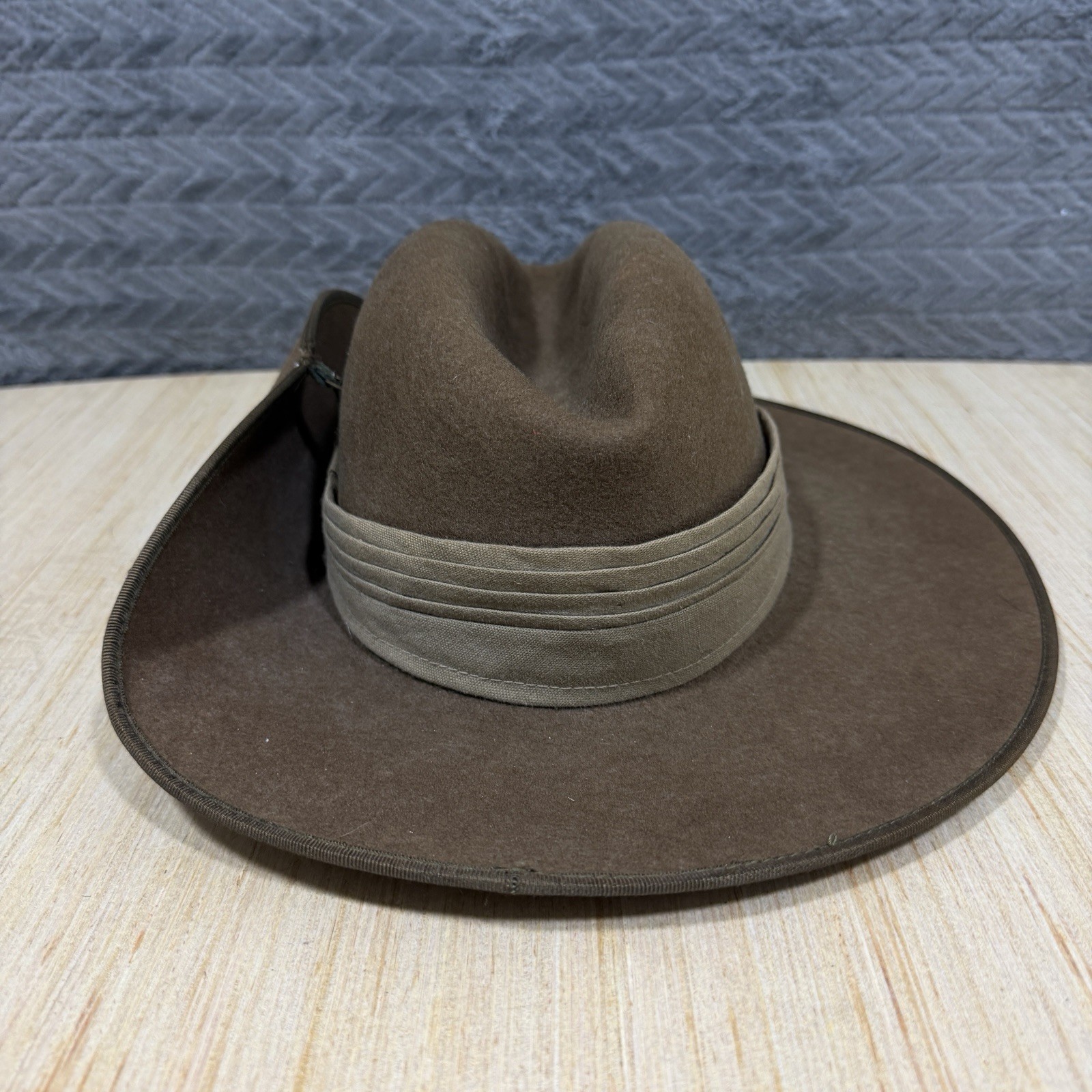 Vtg John Bardley And Sons Wool Military Hat Australia Army Slouch Size 7 1/8