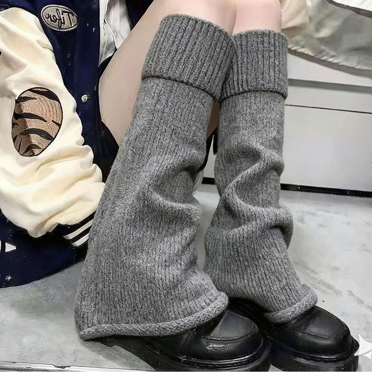 Warm Knit Crochet Leg Warmers High Knee Winter Boot Socks Foot Covers US