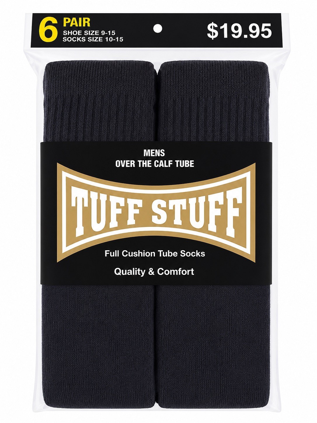 Over-The-Calf Tube Socks Size 9-15. White! Black! Gray! 6 Pairs! 12 Pairs!