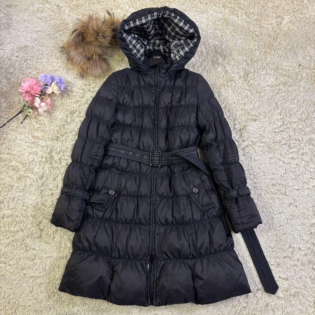 Burberry London Blue Label Check Pattern Down Coat