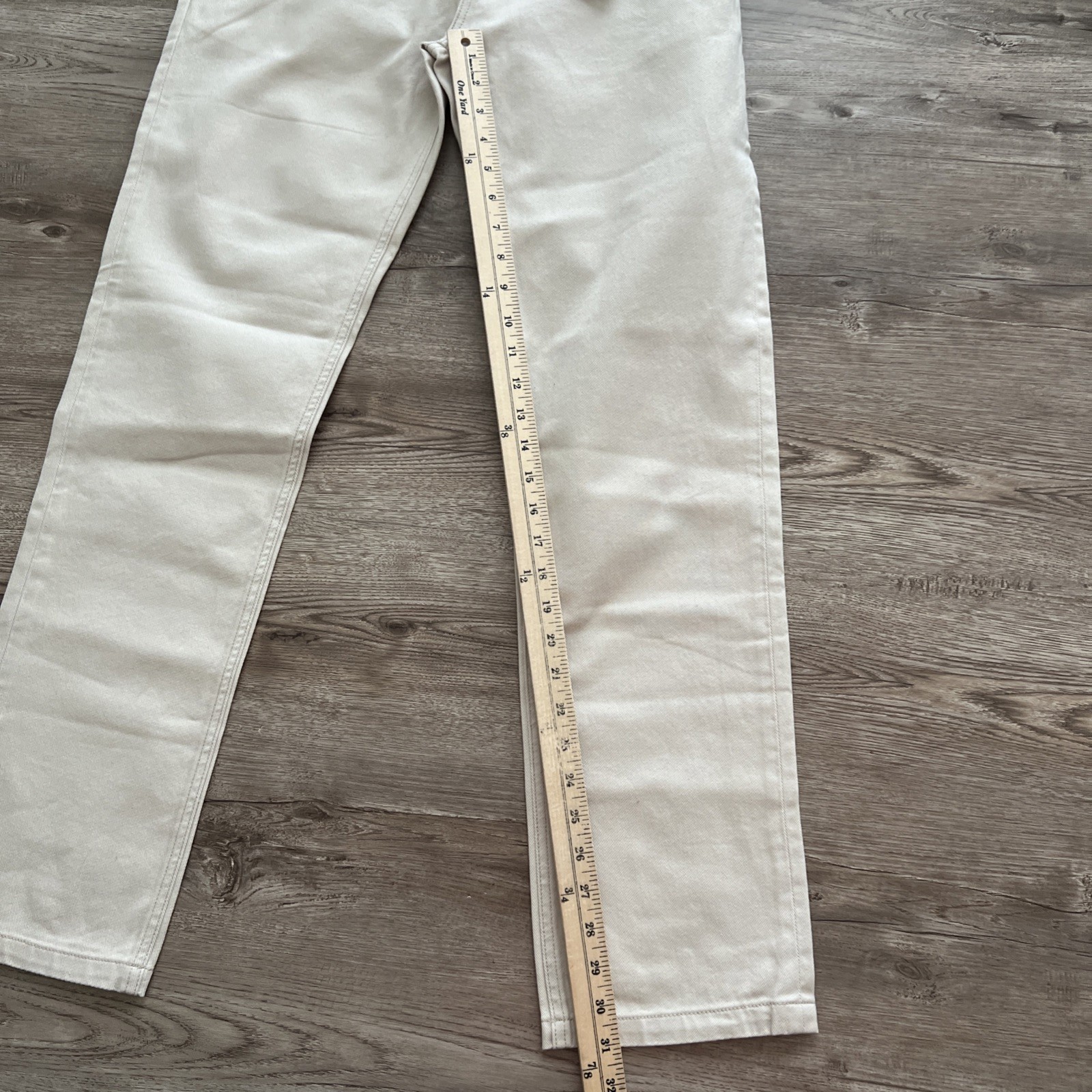 WESC Eddys Chino Pant Mens 30×32 Moon Beam Straight Fit Cotton NWT