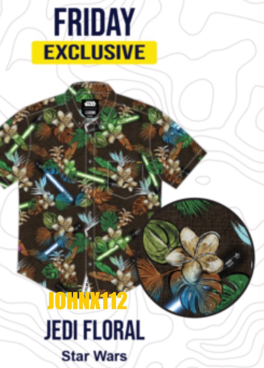 SDCC 2026 RSVLTS Star Wars Jedi Floral Button Down Shirt S M L XL XXL PRESALE